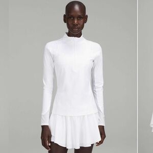 Lululemon Nulux Half-Zip Long Sleeve Shirt white size 12